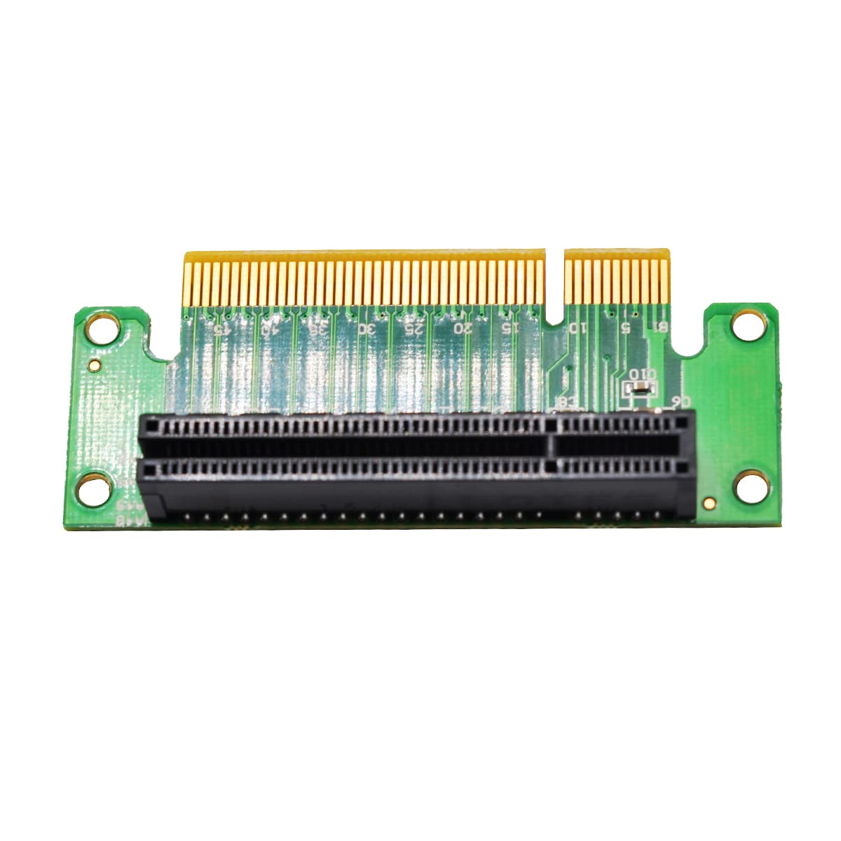 WLGQ PCIE X8 Male to Female Riser Card, PCI Express PCI-E 8X Left 90 Degree Adapter，Suitable for Server, Desktop, Bitcoin Mining Machine Transfer