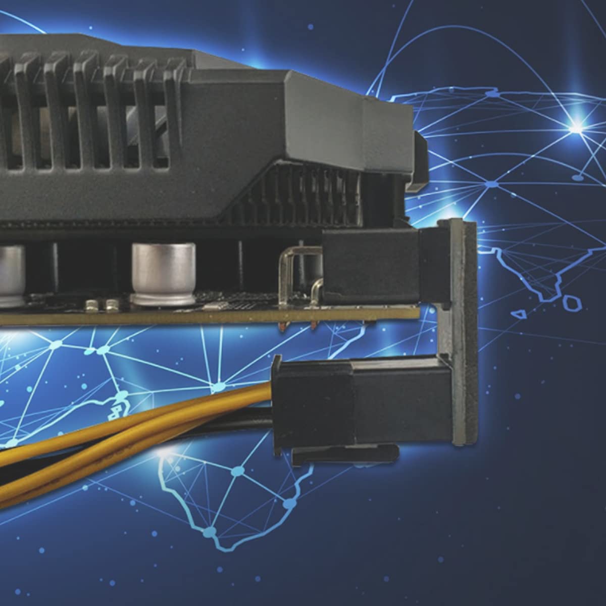 WLGQ ATX Female to Male 6pin RVS 180 Degree Angled Adapter for Desktops Graphics Card 