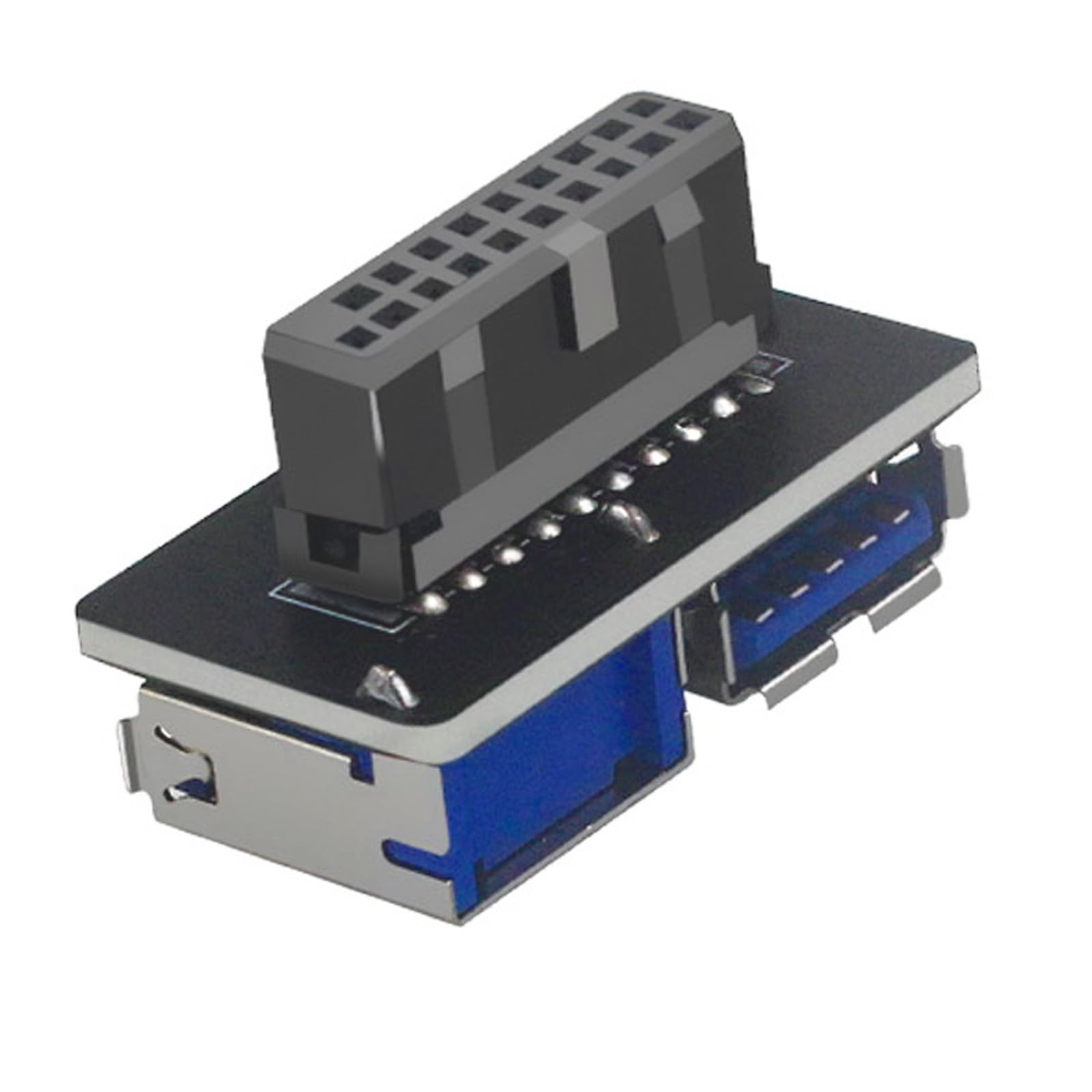 WLGQ USB 3.0 Dual Port Adapter – 19/20 PIN to Dual USB 3.0 Female Header for PC Motherboard Expansion (A) 