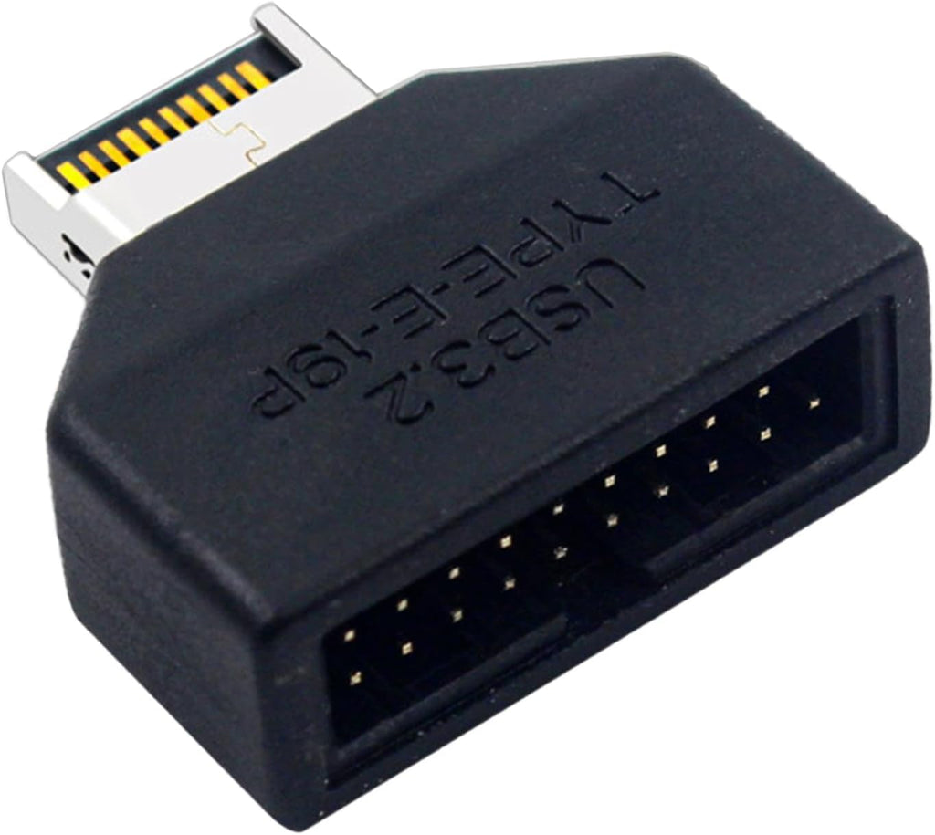 WLGQ USB 3.0 Motherboard Type E to 19-Pin Adapter, Black, Computer Connector, Data Transfer Cable Converter 