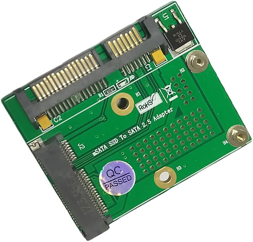 WLGQ mSATA Mini PCIe SSD Solid State Drive to 2.5 Inch SATA Adapter Card