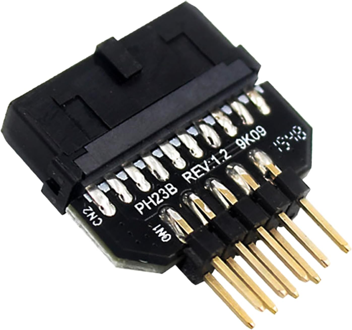 WLGQ USB 2.0 9PIN Male to 19PIN Female Adapter, Black, Computer Connector Converter 