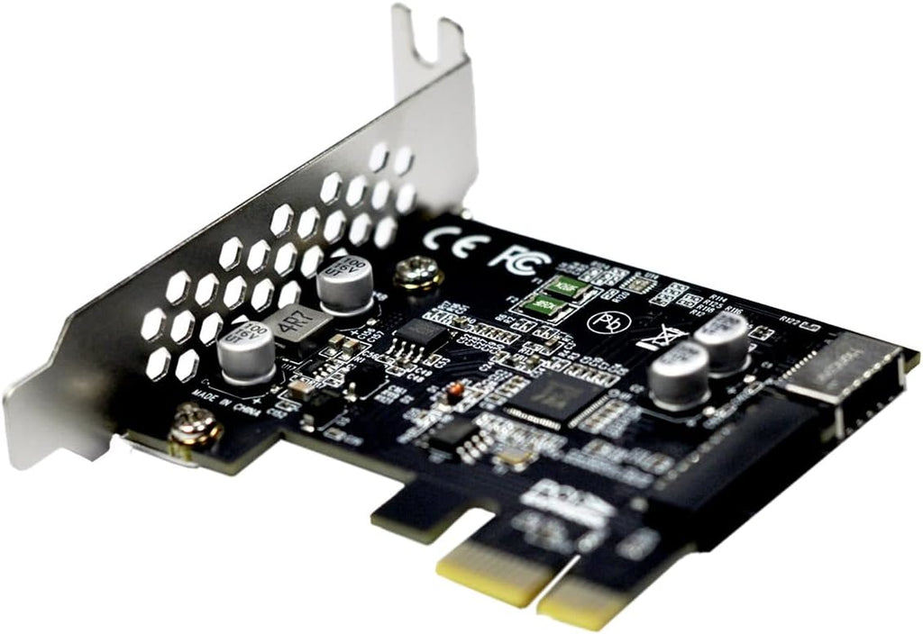 WLGQ PCI-E Rear Panel Adapter Card 1X to USB 3.2 GEN1 5Gbps Type-E Transfer USB C Female+ IDC 19Pin Transfer USB A Female Socket Expansion