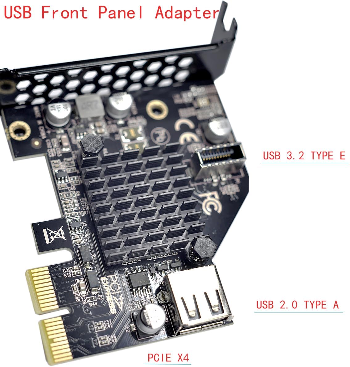 WLGQ PCI-e Card USB Front Panel Adapter, Internal USB Hub, USB 3.2 (10Gbps) & USB 2.0, RC-P-008, Compatible with PC, Laptop, Mac, Windows, Linux