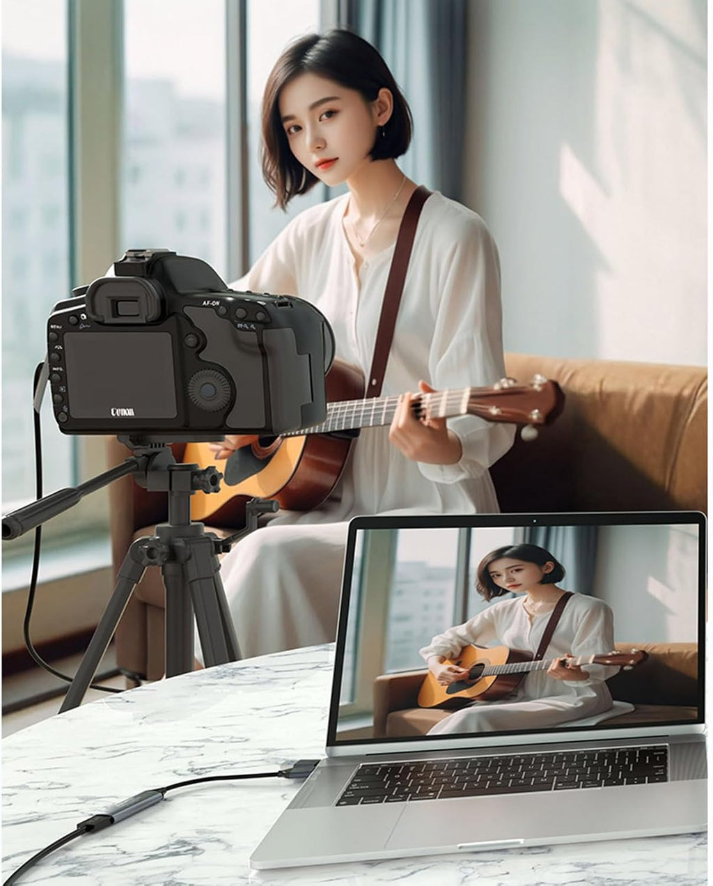 HDMI Video Capture Card 4K 2-in-1 USB-A and USB-C Output, Compatible with Windows, MacOS, Linux, Android, for OBS/VLC/Amcap