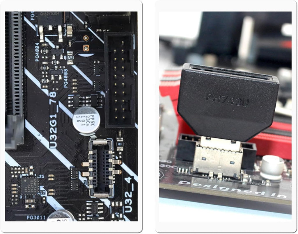 WLGQ USB 3.0 Motherboard Type E to 19-Pin Adapter, Black, Computer Connector, Data Transfer Cable Converter 