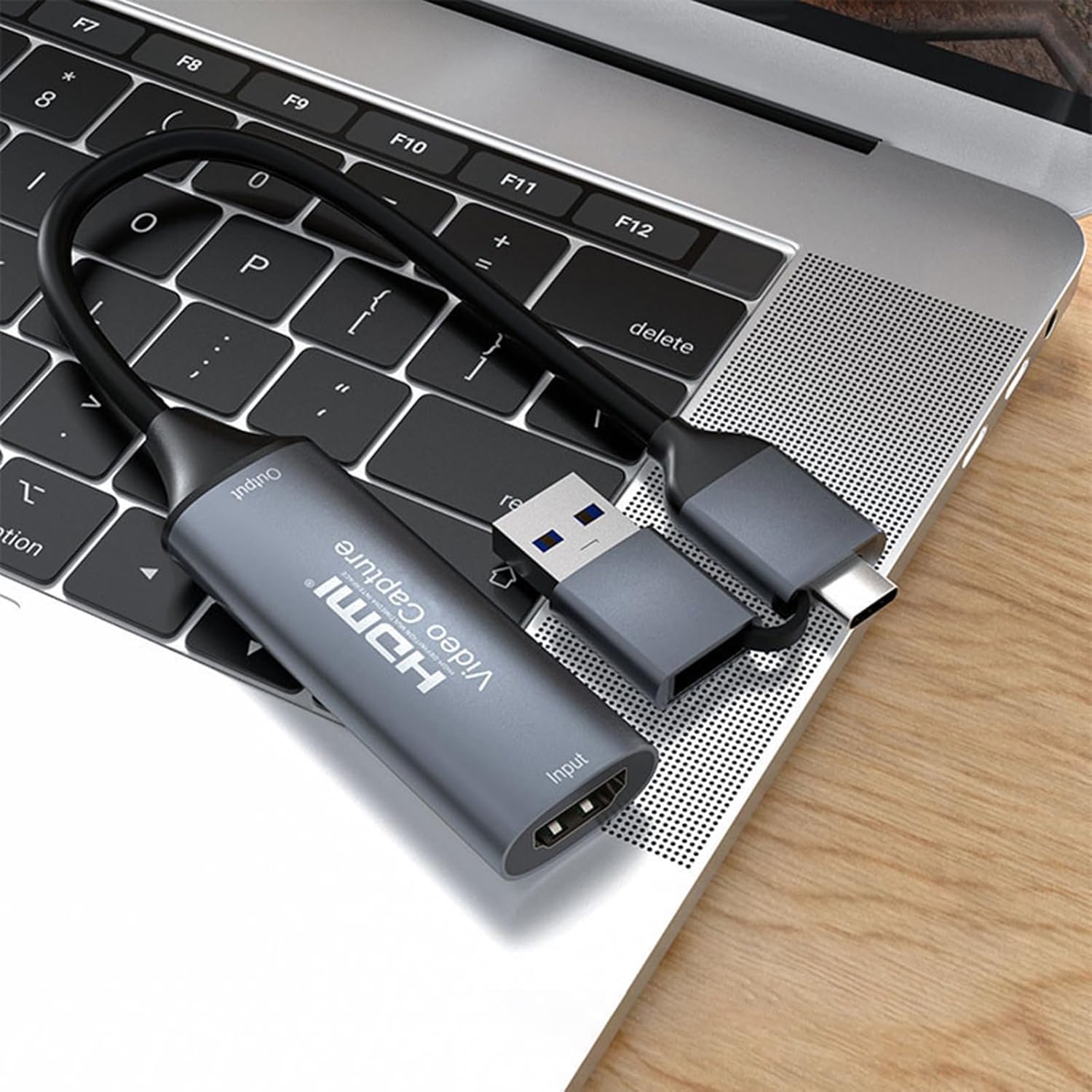 WLGQ HDMI Video Capture Card, HDMI to USB 3.0 & USB-C, 1080P 60FPS, Low Latency, Plug & Play for DSLR, Camcorder, Live Streaming, Gaming, Video Conferencing on PC, Mac, Tablet - 1 Pack