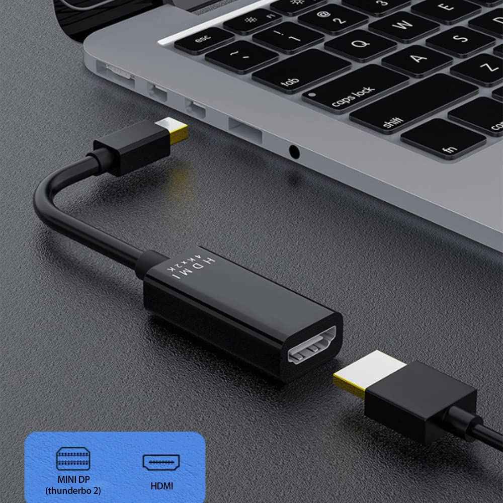 WLGQ 4K Mini DP to HDMI Adapter Mini Didplayport Thunderbolt to HDMI