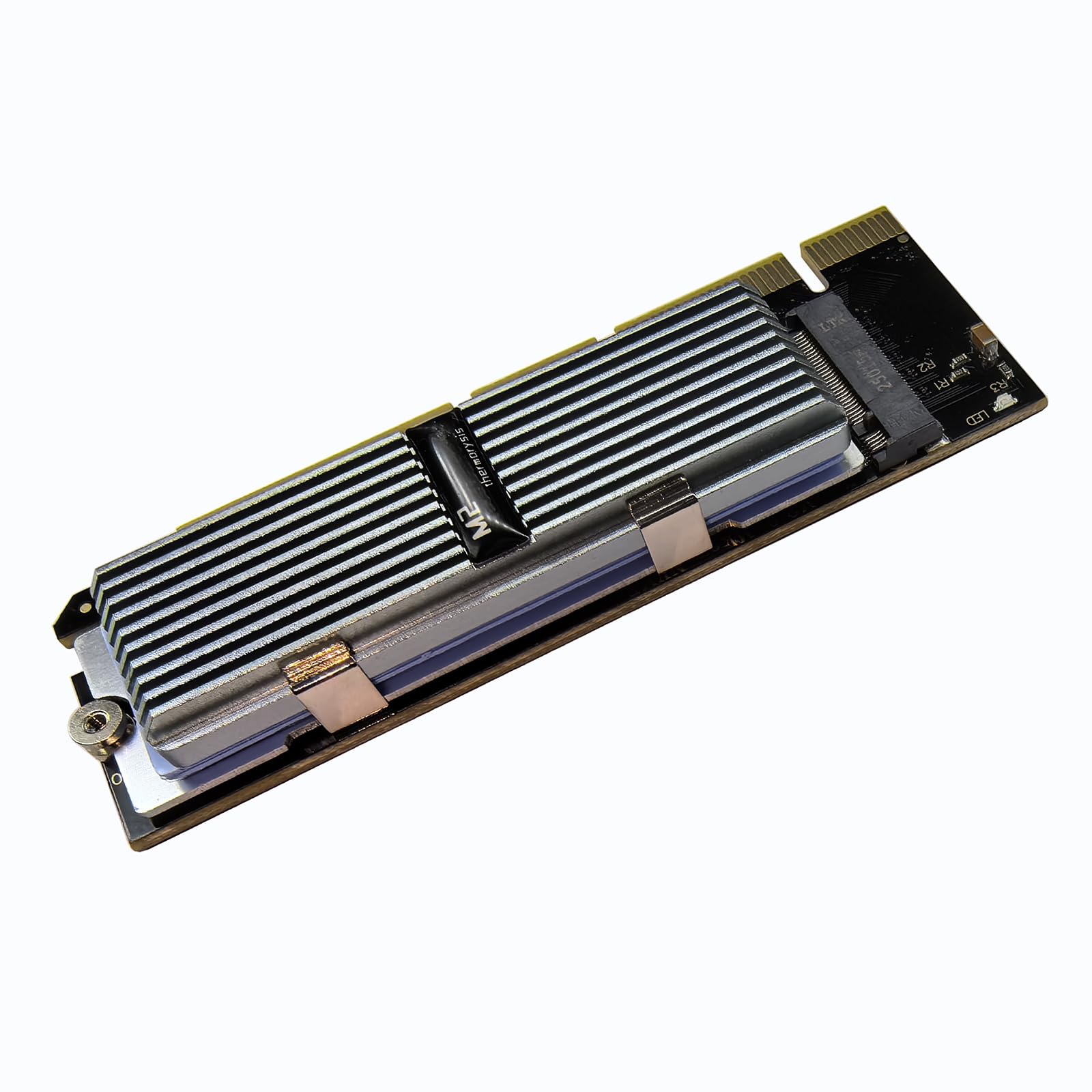 WLGQ M.2 NVMe SSD to PCIe X4 Adapter Card, Black, Supports 2230/2242/2260/2280