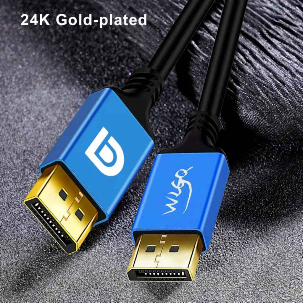 WLGQ Displayport Cable, DP 1.4 to DP 8K 60Hz 4K 120Hz Cable (2m 6.6Ft)