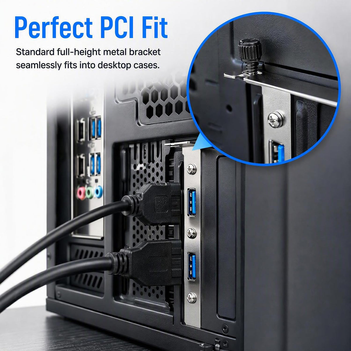 USB 3.0 19 Pin to Dual USB 3.0 A Female Panel Cable, 30cm,Black