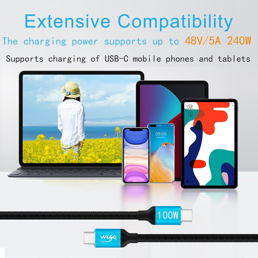 WLGQ Thunderbolt USB4 Data Cable, USB C to USB C Cable 40Gbps Data Transfer, 240W Power Delivery(We only accept customized products, have no inventory, and can design the appearance)