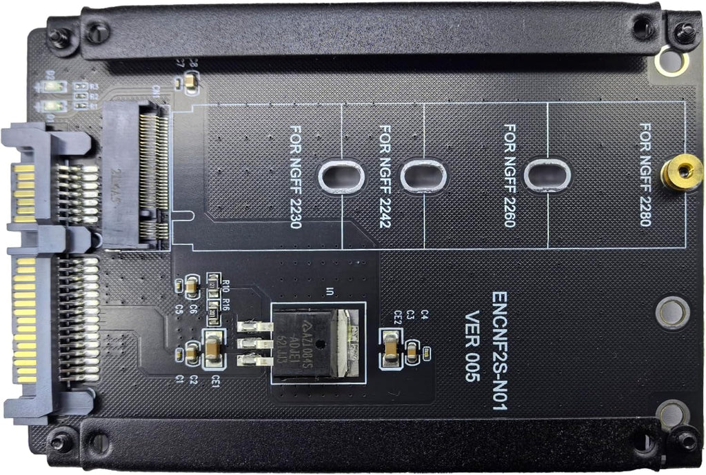 WLGQ NGFF M.2 B Key SSD Interface to SATA Adapter Card with Desktop Hard Drive Bracket