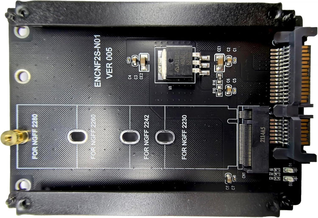WLGQ NGFF M.2 B Key SSD Interface to SATA Adapter Card with Desktop Hard Drive Bracket