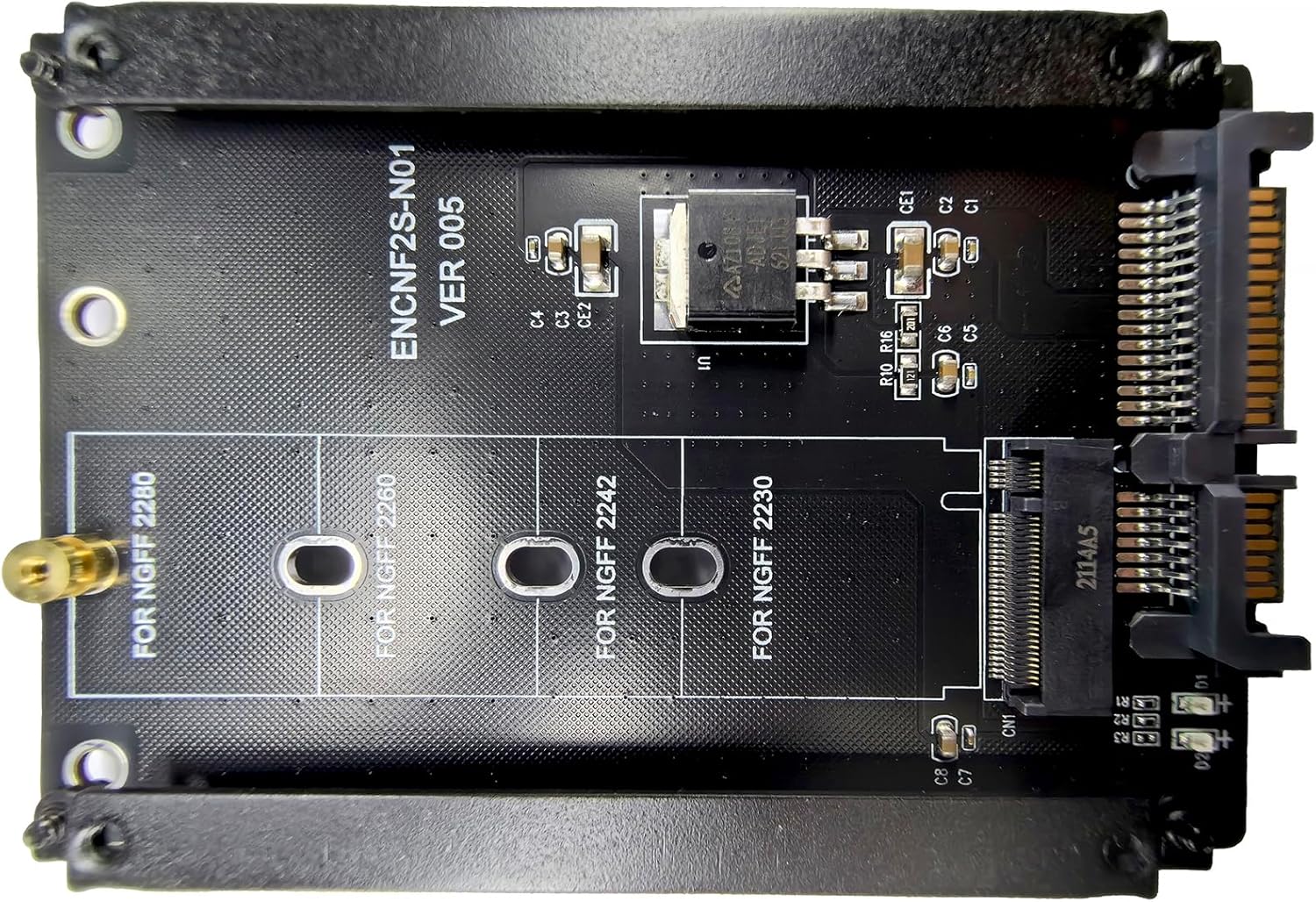 WLGQ NGFF M.2 B Key SSD Interface to SATA Adapter Card with Desktop Hard Drive Bracket