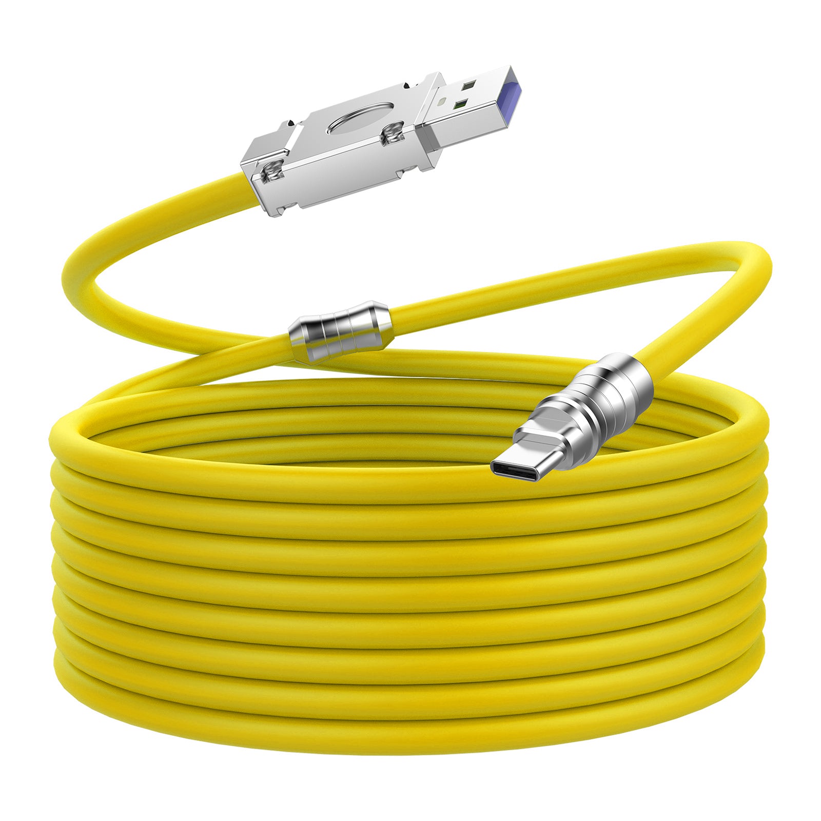 WLGQ USB to USB C Chubby Cable, Geek Industrial Style USB 2.0 to Type C Liquid Silicone Fast Charging Cable USB-C Interface Device Universal (Only customization is accepted, including customization of appearance and LOGO. No inventory available)